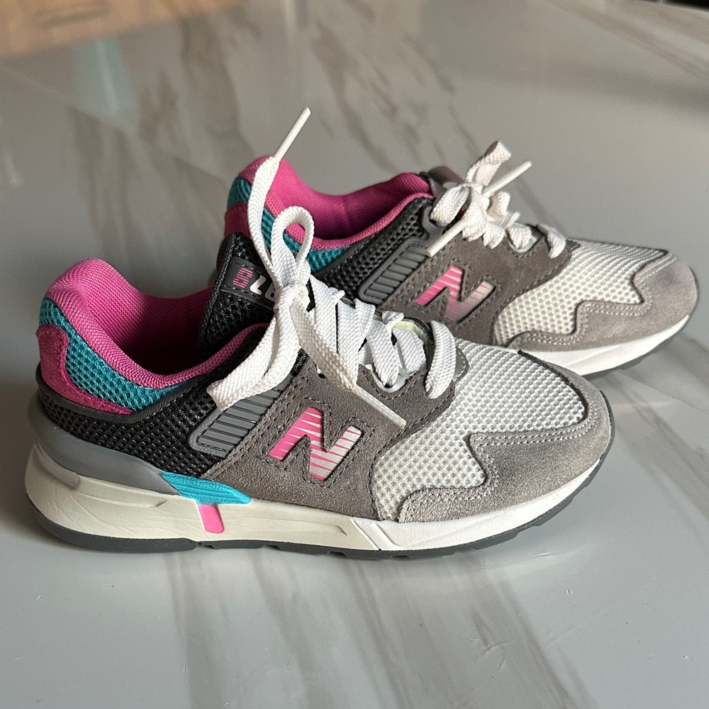 New Balance Gray and Pink Athletic Shoes
